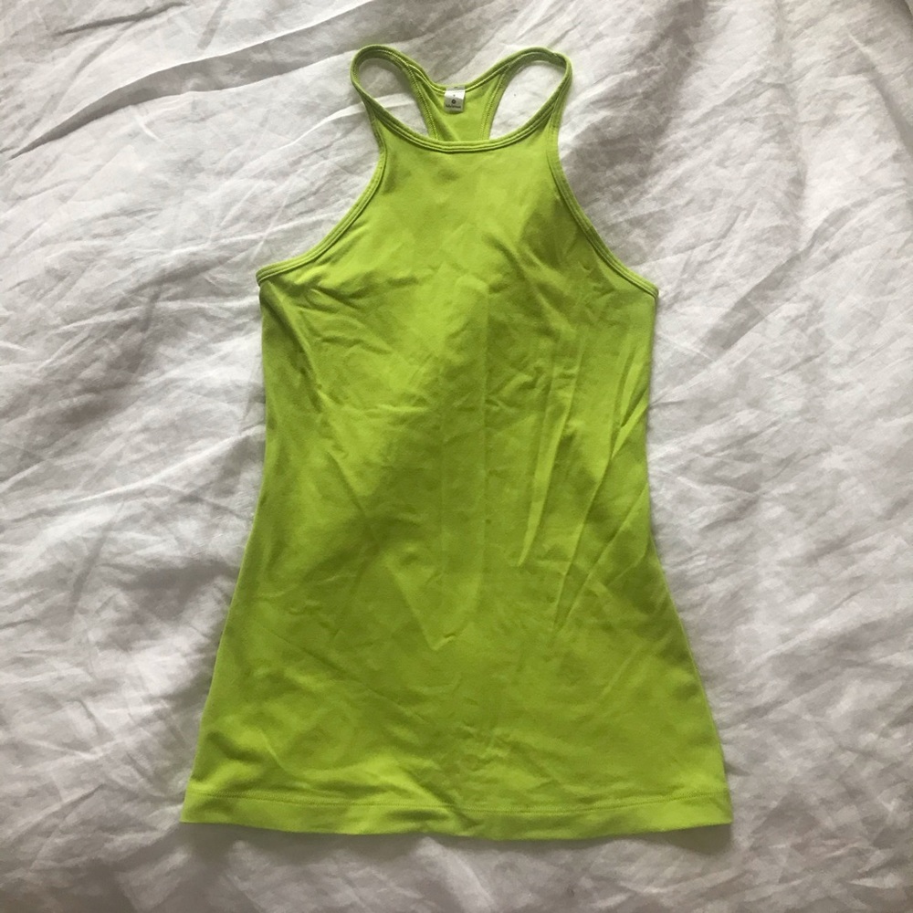 Lululemon neon green tank top sz 4